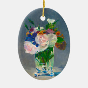 Manet-Blume in einer Crystal Vase Keramikornament