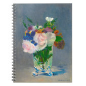 Manet-Blume in einer Crystal Vase Notizblock (Vorderseite)