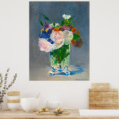 Manet-Blume in einer Crystal Vase Poster (Küche)