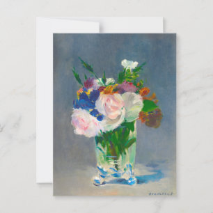 Manet-Blume in einer Crystal Vase Postkarte