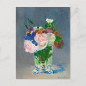 Manet-Blume in einer Crystal Vase Postkarte (Vorderseite)