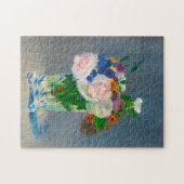 Manet-Blume in einer Crystal Vase Puzzle (Horizontal)