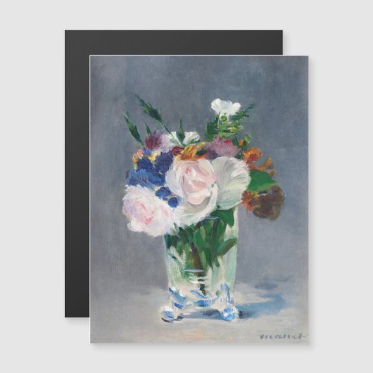 Manet - Blume in einer Kristallvase Magnetkarte (Vorne/Hinten)