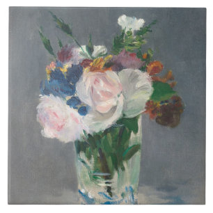 Manet   Blumen in einem Kristallvase, c.1882 Fliese