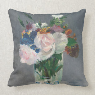 Manet Blumen in einem Kristallvase, c.1882 Kissen