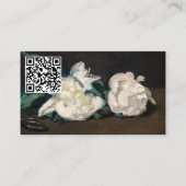 Manet - Branch White Peonings, Secateurs - QR Code Visitenkarte (Vorderseite)