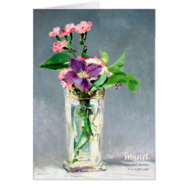Manet Carnation and clematis Blumengrüßkarte
