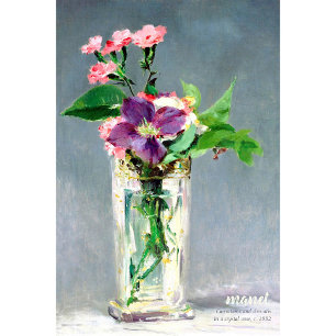 Manet Carnation clematis CC1240 Schöne Blume Poster