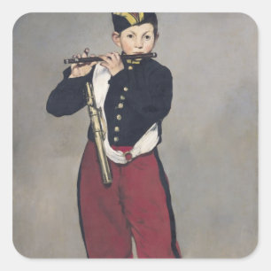 Manet der Fifer, 1866 Quadratischer Aufkleber
