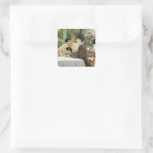 Manet | Der Garten von Pere Lathuille, 1879 Quadratischer Aufkleber (Tasche)