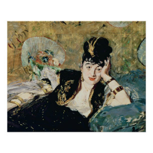 Manet   die Dame mit Fächern Poster