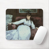 Manet | die Erholung, Porträt von Berthe Morisot Mousepad (Mit Mouse)