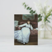Manet | Erholung, Porträt von Berthe Morisot Postkarte (Stehend Vorderseite)
