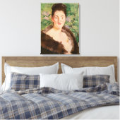 Manet | Frauen in Pelzmantel Leinwanddruck (Insitu (Schlafzimmer))