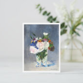 Manet-Gemälde eines Blumenstraußes Postkarte (Stehend Vorderseite)