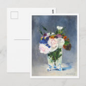 Manet-Gemälde eines Blumenstraußes Postkarte (Vorne/Hinten)