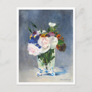 Manet-Gemälde eines Blumenstraußes Postkarte