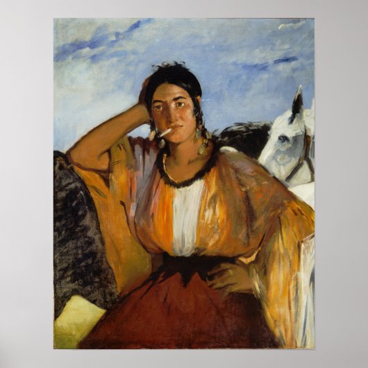 Manet - Gipsy mit Zigarette Poster (Vorne)