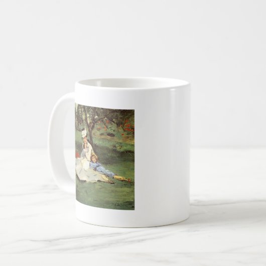Manet Impressionist French Family Garden Malerei Kaffeetasse (Vorderseite Links)