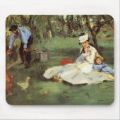 Manet Impressionist French Family Garden Malerei Mousepad (Vorne)