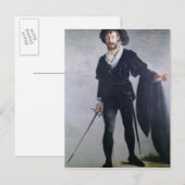 Manet | Jean Baptiste Faure als Hamlet, 1877 Postkarte (Vorne/Hinten)