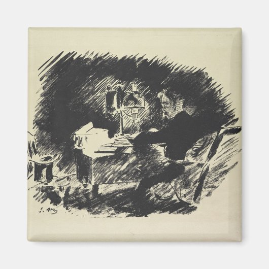 Manet | Le Corbeau, 1875 Magnet (Vorne)