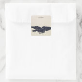 Manet | Le Corbeau, 1875 Quadratischer Aufkleber (Tasche)