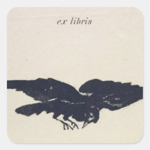 Manet   Le Corbeau, 1875 Quadratischer Aufkleber