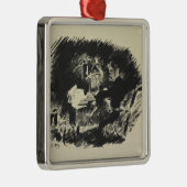 Manet | Le Corbeau, 1875 Silbernes Ornament (Rechts)