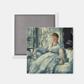 Manet | Lesen, 1865 Magnet (Vorderseite/Rückseite)
