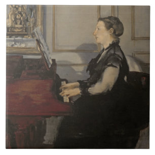 Manet Madame Manet am Klavier, 1868 Fliese