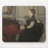 Manet | Madame Manet am Klavier, 1868 Mousepad (Vorne)