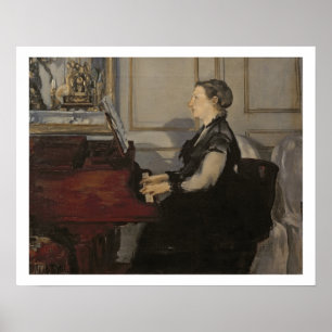 Manet   Madame Manet am Klavier, 1868 Poster