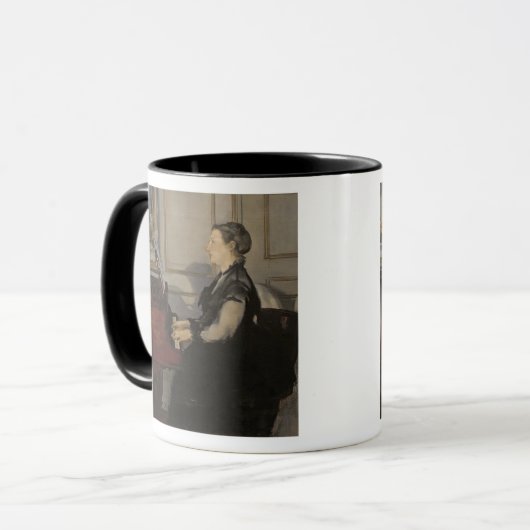 Manet | Madame Manet am Klavier, 1868 Tasse (Vorderseite Links)