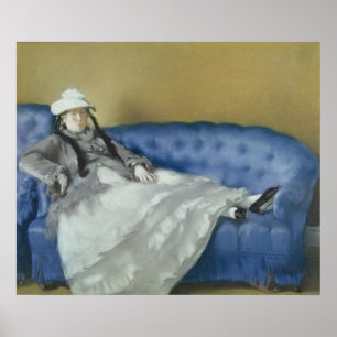 Manet   Madame Manet auf einem blauen Sofa, 1874 Poster