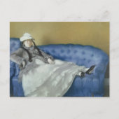 Manet | Madame Manet on a Blue Sofa, 1874 Postkarte (Vorderseite)
