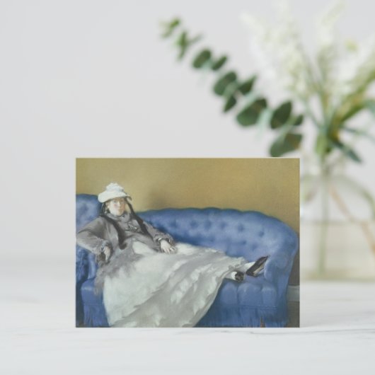 Manet | Madame Manet on a Blue Sofa, 1874 Postkarte (Stehend Vorderseite)