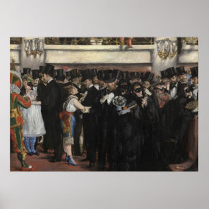 Manet   Maskenball an der Oper, 1873 Poster