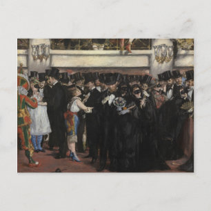 Manet Maskensaal an der Oper, 1873 Postkarte