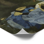 Manet - Mittagessen auf Gras Poster (Ecke)