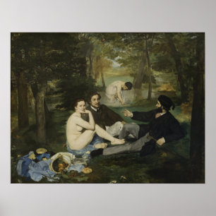 Manet - Mittagessen auf Gras Poster