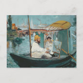 Manet | Monet in seinem Floating Studio, 1874 Postkarte (Vorderseite)
