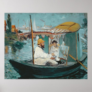Manet   Monet in seinem sich hin- und Poster