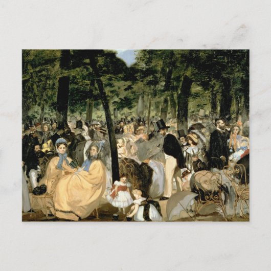Manet | Musik in den Tuileries Gardens, 1862 Postkarte (Vorderseite)