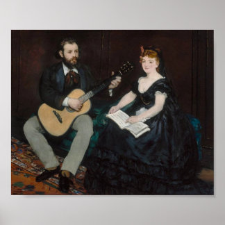 Manet, Musikunterricht Poster