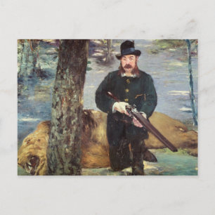 Manet Pertuiset, Löwenjäger, 1881 Postkarte