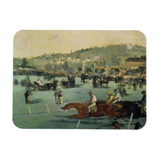 Manet | Pferderennen, 1872 Magnet (Horizontal)
