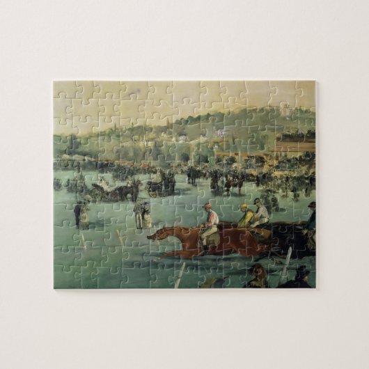 Manet | Pferderennen, 1872 Puzzle (Horizontal)