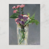 Manet | Pinks und Clematis in einer Kristallvase, Postkarte (Vorderseite)
