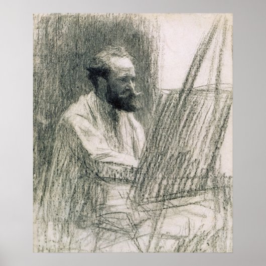 Manet | Portrait von Edouard Manet bei seinem Ease Poster (Vorne)